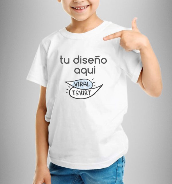 Polo blanco para niños con estampado personalizado a full color