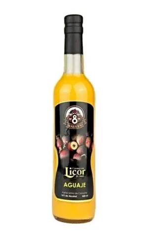 Botella de Licor Crema de Aguaje peruano 8 Valles, 500ml