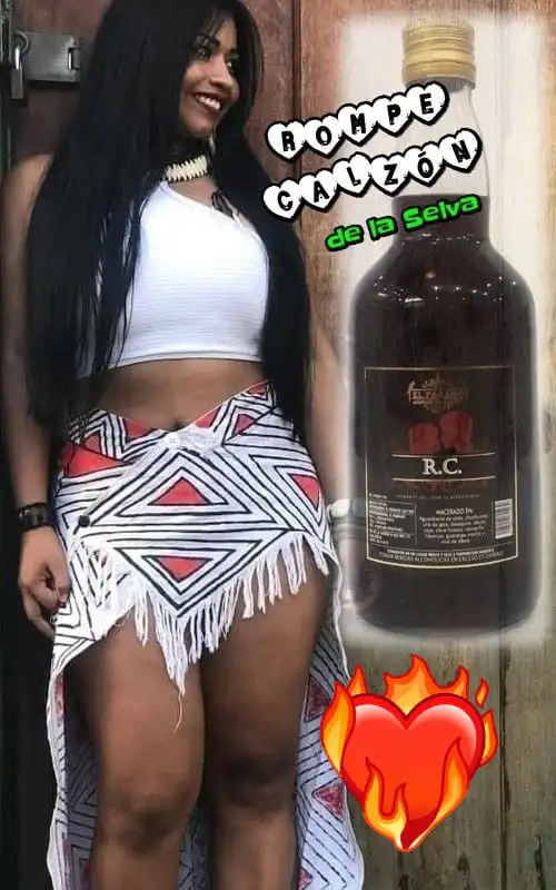 Botella de Rompe Calzón (RC) de la selva